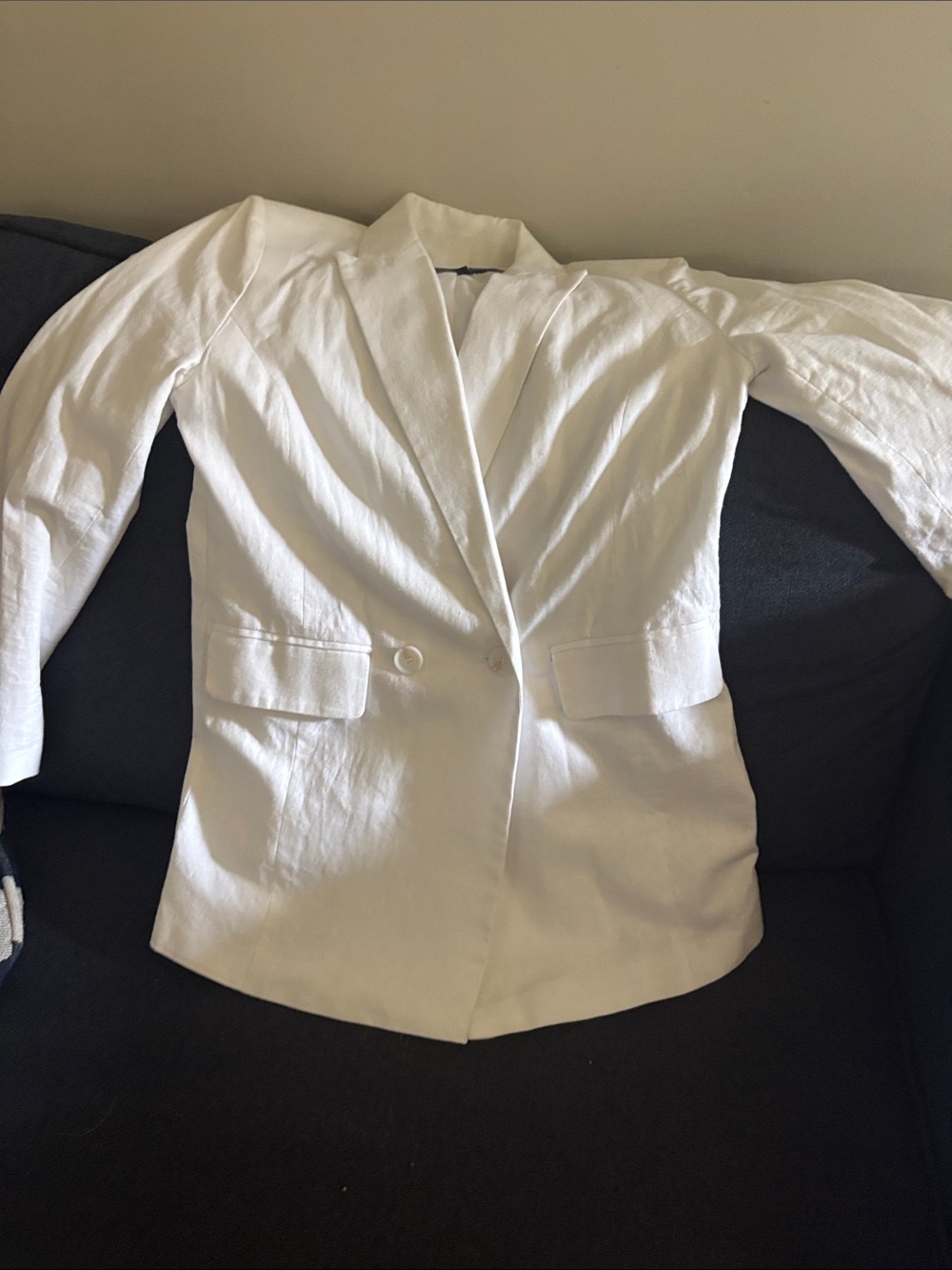 White Women's Blazer Jacket - Classic Tailored Style